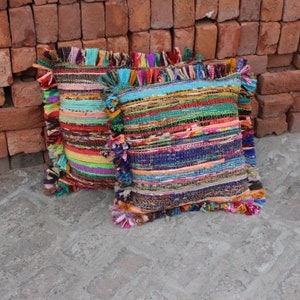 Image showing Two Colorful boho throw pillows by Multimate collection